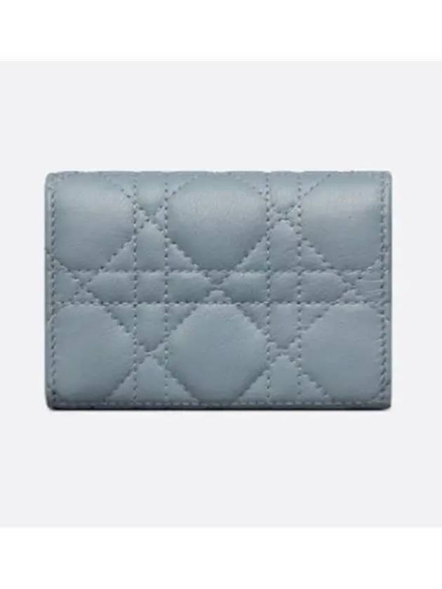 Caro XS Supple Cannage Calfskin Card Wallet Blue - DIOR - BALAAN 5