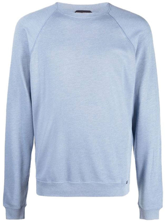 Cotton Blend Sweatshirt Light Blue - TOM FORD - BALAAN 1