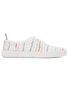 Seersucker Tweed Heritage Trainer Low Top Sneakers White - THOM BROWNE - BALAAN 2