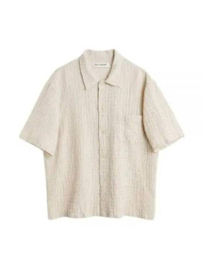 Box Seersucker Texture Short Sleeve Shirt Beige - OUR LEGACY - BALAAN 2