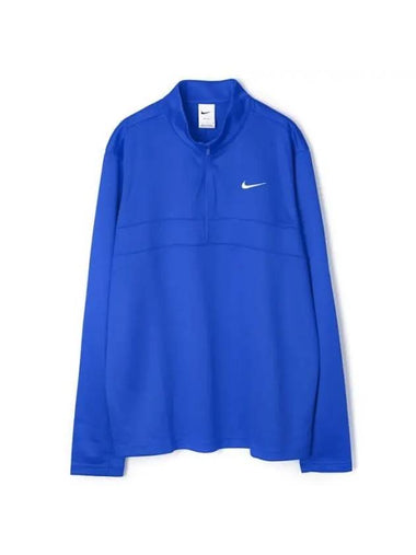 Men's Dry Fit Essentials Half Zip Long Sleeve T-Shirt Royal Blue - NIKE - BALAAN 1