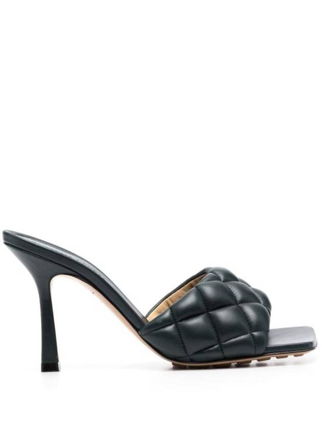 Quilted Nappa Sandal Heels Inkwell - BOTTEGA VENETA - BALAAN 2