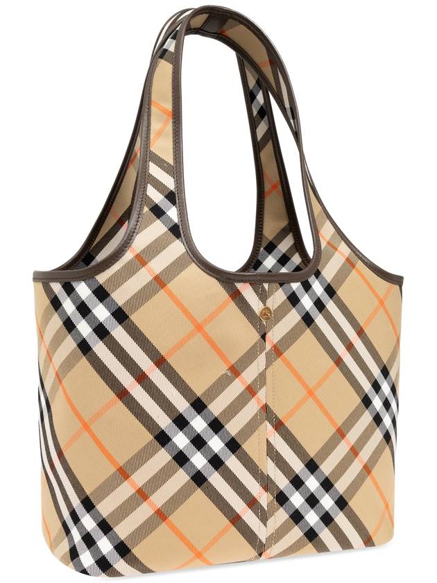 Check Small Tote Bag Sand - BURBERRY - BALAAN 5