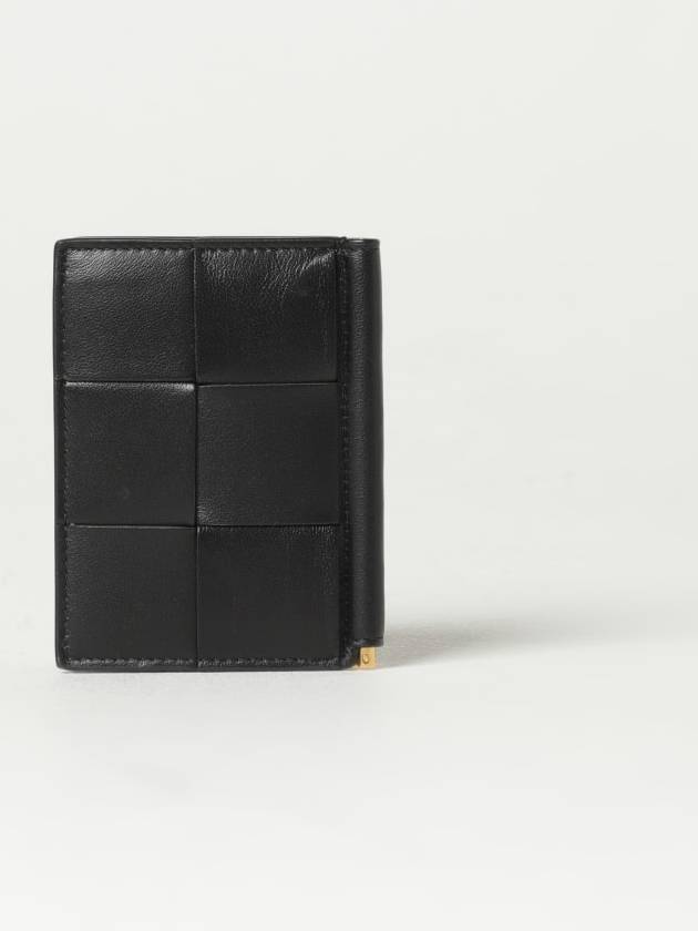 Cassette Leather Money Clip Black - BOTTEGA VENETA - BALAAN 4