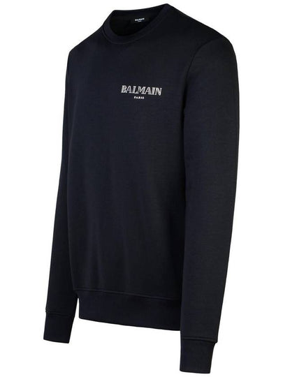 Balmain Black Cotton Blend Sweatshirt - BALMAIN - BALAAN 2