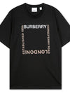 Women's Horseferry Square Print Cotton Short Sleeve T-Shirt Black - BURBERRY - BALAAN 3