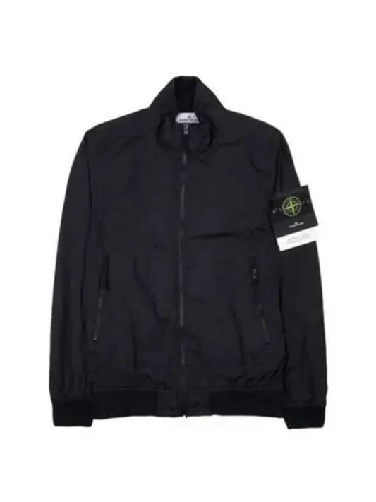 Garment Dyed Crinkle Reps Nylon Zip-up Jacket Black - STONE ISLAND - BALAAN 2