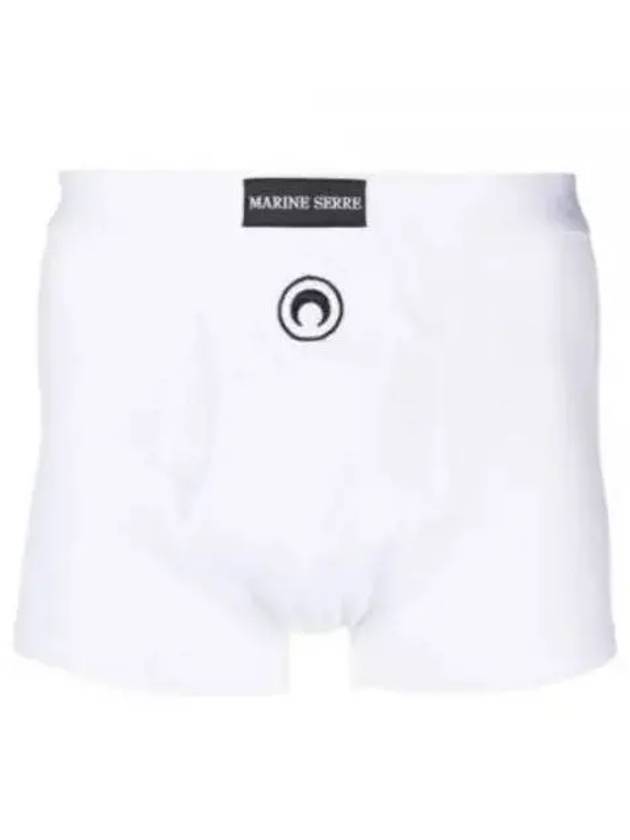 24 MUW030CJER0011 WH10 Organic Cotton Ribbed Boxer Briefs - MARINE SERRE - BALAAN 1