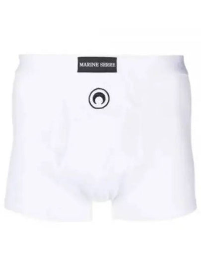 24 MUW030CJER0011 WH10 Organic Cotton Ribbed Boxer Briefs - MARINE SERRE - BALAAN 1