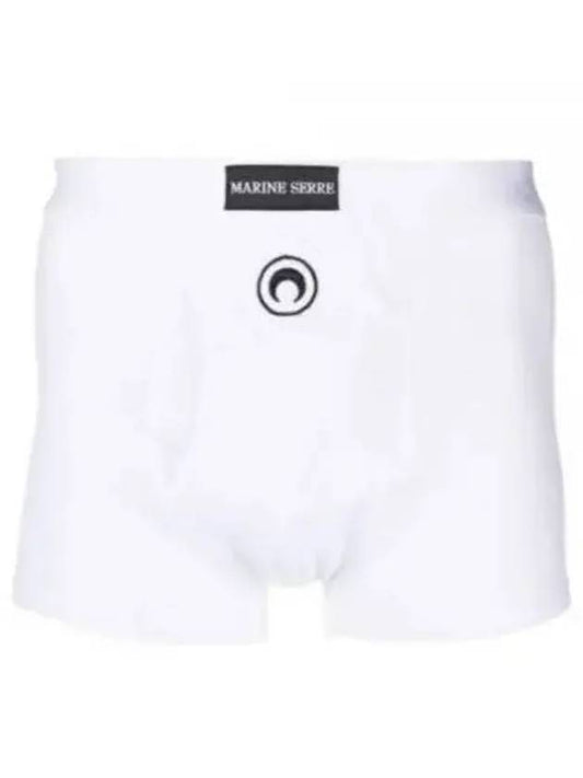 24 MUW030CJER0011 WH10 Organic Cotton Ribbed Boxer Briefs - MARINE SERRE - BALAAN 1