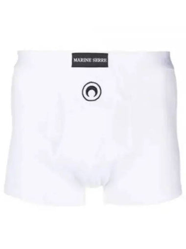 24 MUW030CJER0011 WH10 Organic Cotton Ribbed Boxer Briefs - MARINE SERRE - BALAAN 1