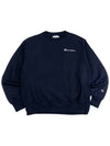 Reverse Weave Embroidered Script Men s Crew Neck Navy GF70 Y06819 NYC - CHAMPION - BALAAN 2