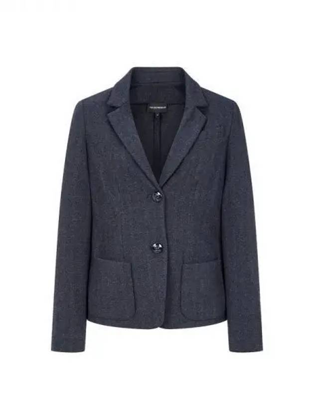 Women s Herringbone Pattern Single Jacket Blue 270189 - EMPORIO ARMANI - BALAAN 1