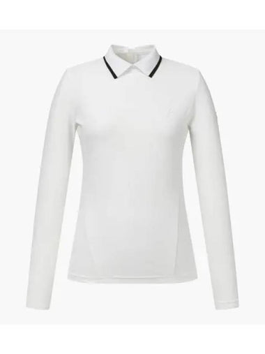 GOLF Women s Knit Collar Long Sleeve T Shirt DP32WFTL82 - DESCENTE - BALAAN 1