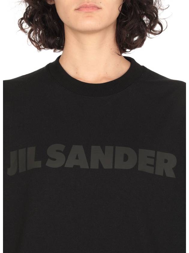 Logo Print Short Sleeve T-Shirt Black - JIL SANDER - BALAAN 6