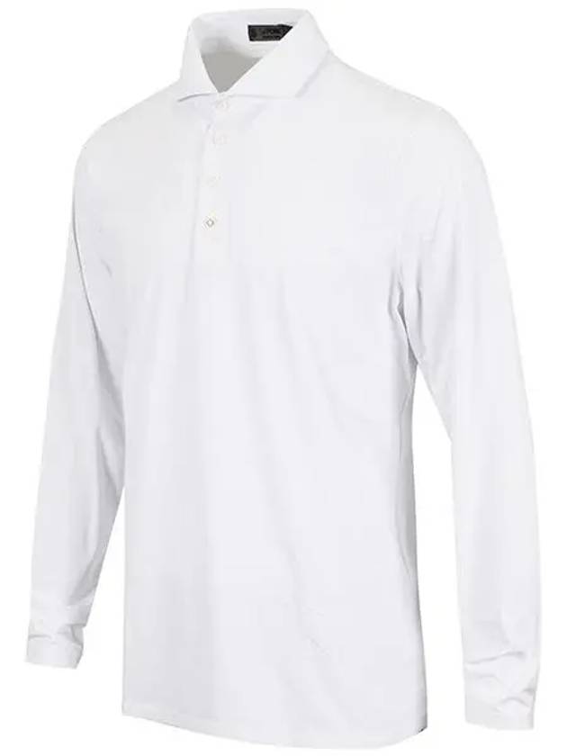 Men's Golf Long Sleeve Polo Shirt Snow - G/FORE - BALAAN 3