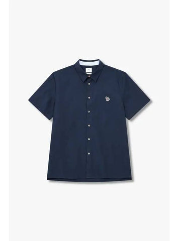 PS zebra patch short sleeve shirt navy - PAUL SMITH - BALAAN 1