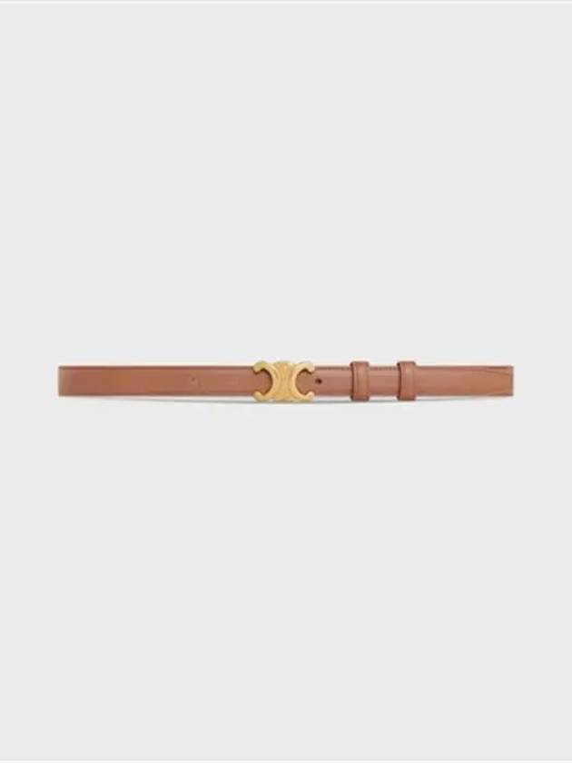 Women's Small Triomphe Smooth Calfskin Belt Brown - CELINE - BALAAN 4