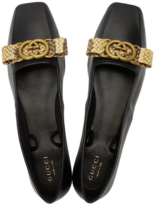 Double G Ballet Flats Black - GUCCI - BALAAN 4