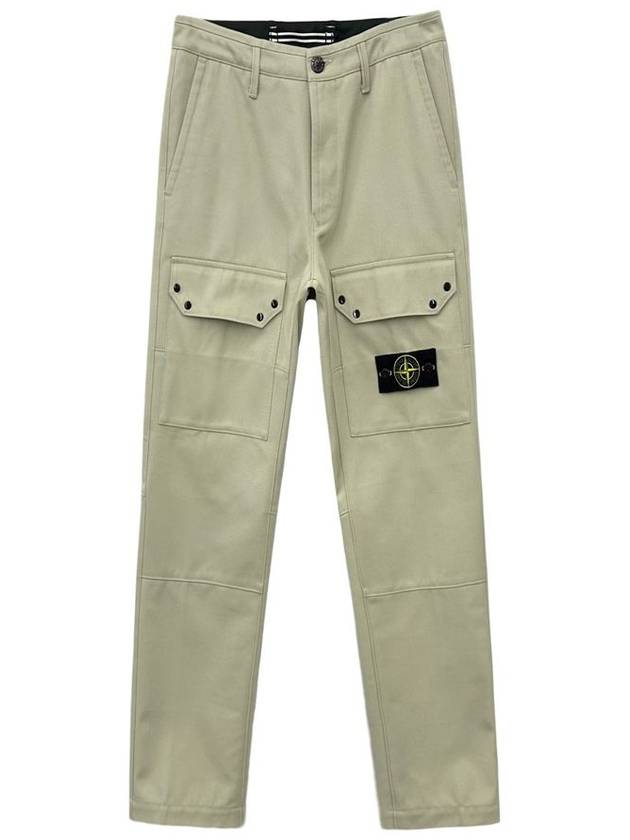 Logo Patch Cargo Straight Pants Light Beige - STONE ISLAND - BALAAN 2