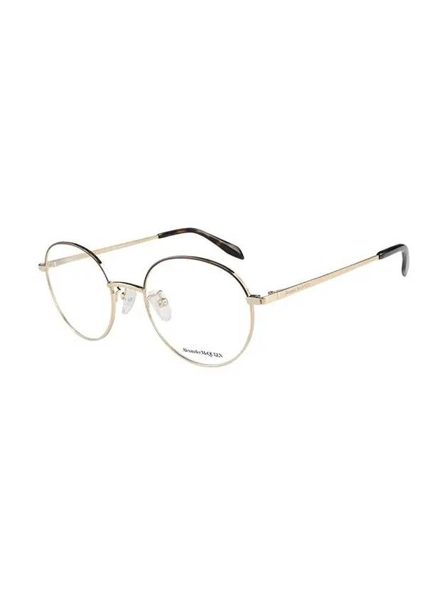 Eyewear Round Metal Eyeglasses Gold - ALEXANDER MCQUEEN - BALAAN 4