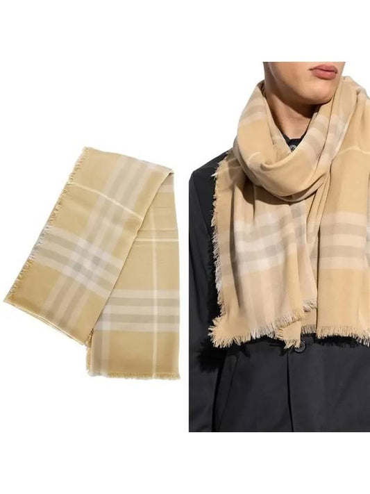 Vintage Check Wool Scarf Beige - BURBERRY - BALAAN 2