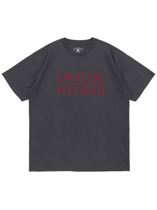 I LOVE RETRO T SHIRTS CHARCOAL - POLYGRAM - BALAAN 2