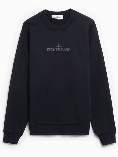 66182 Cotton Fleece Crew Neck Sweatshirt Navy - STONE ISLAND - BALAAN 2