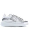 Women's Glitter Oversole Low Top Sneakers Silver - ALEXANDER MCQUEEN - BALAAN 2