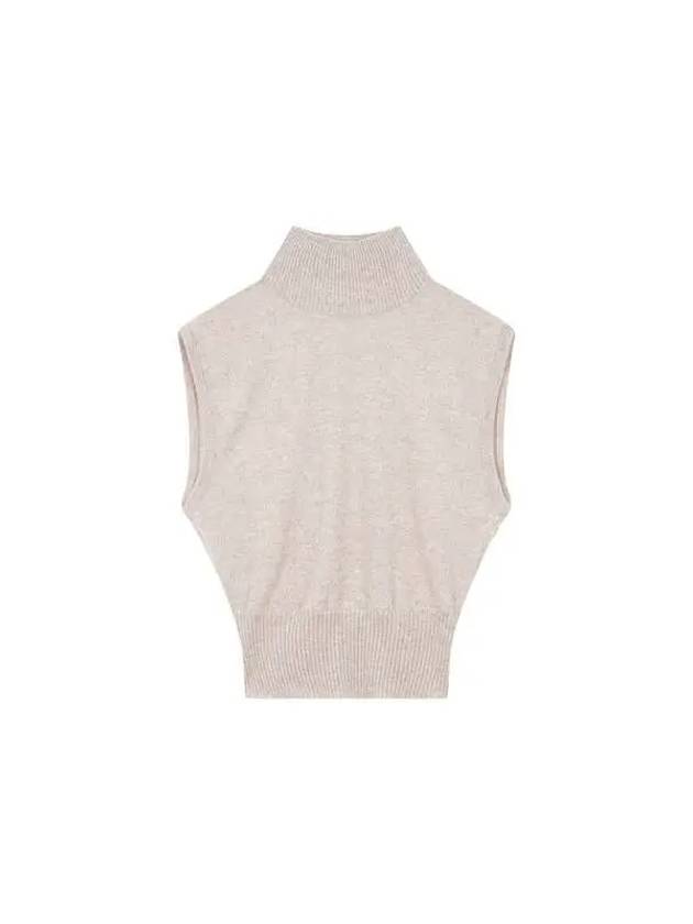 Cashmere turtleneck knit top melange beige 270563 - REFORMATION - BALAAN 1