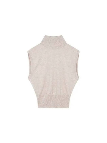 Cashmere turtleneck knit top melange beige 270563 - REFORMATION - BALAAN 1