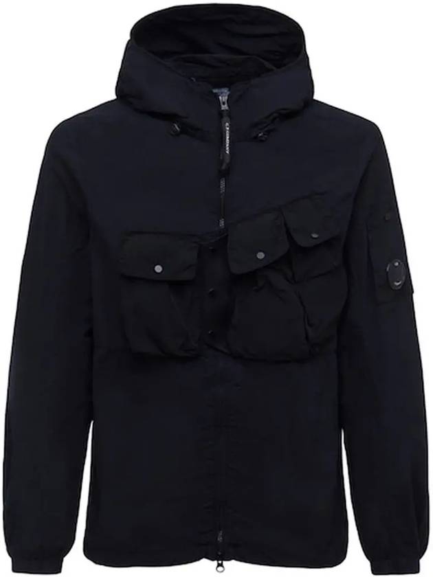 Flatt Nylon Garment Dyeing Hooded Jacket Navy - CP COMPANY - BALAAN 2