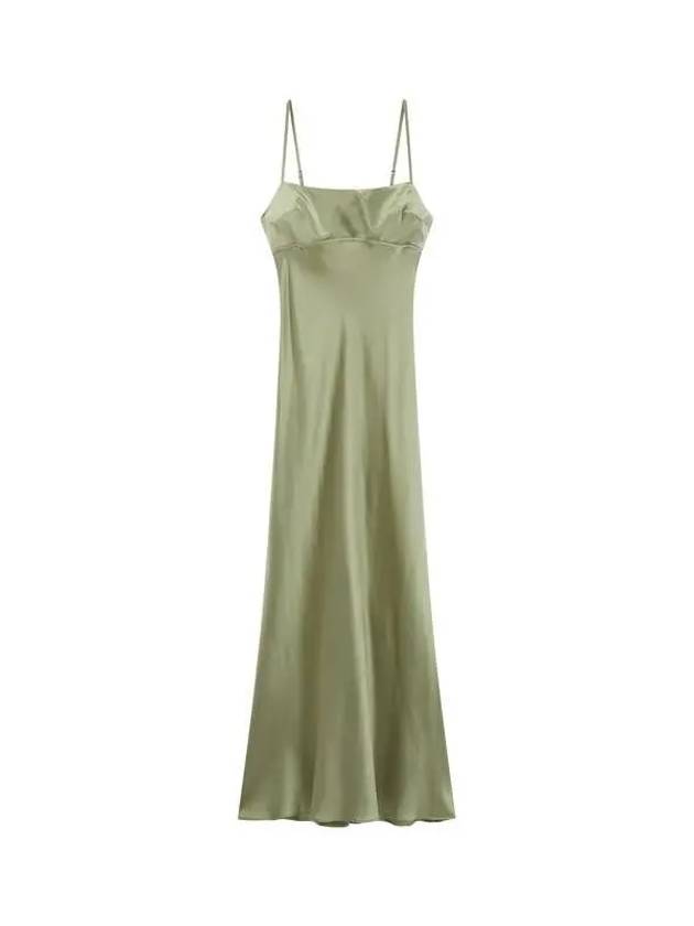 Glossy Silk Long Dress Green - REFORMATION - BALAAN 1