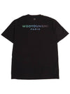 Gradient Embossed Back Logo Short Sleeve T-Shirt Black - WOOYOUNGMI - BALAAN 3