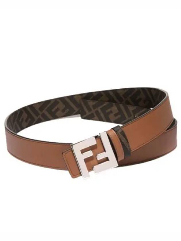 Square leather reversible belt men s waistband - FENDI - BALAAN 1