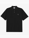 Bold Fox Head Patch Oversized Polo Shirt Black - MAISON KITSUNE - BALAAN 2