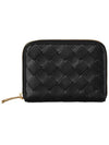 Intrecciato Zipped Coin Wallet Black - BOTTEGA VENETA - BALAAN 2