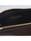 Tiny Fragment Zipper Card Wallet Black - SAINT LAURENT - BALAAN 3