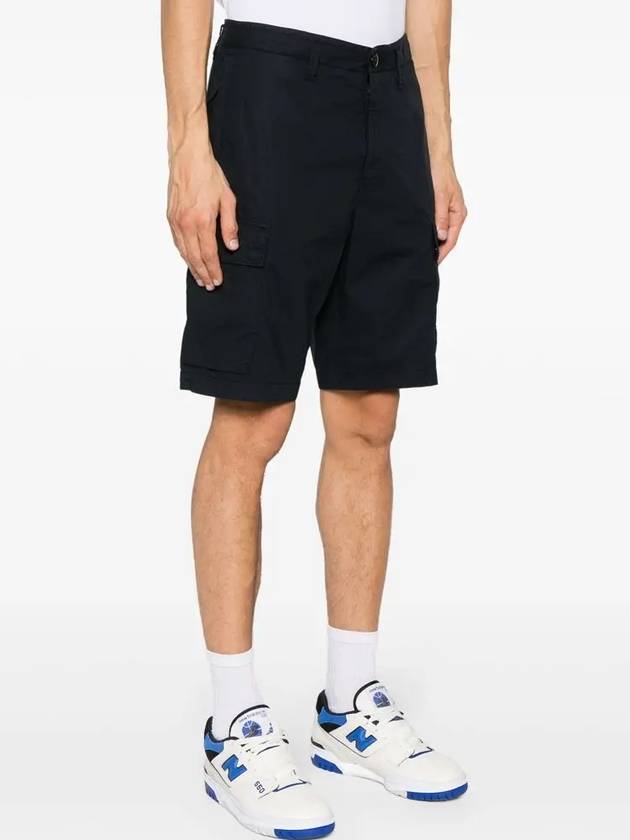 Light Stretch Cotton Bermuda Regular Fit Shorts Navy - STONE ISLAND - BALAAN 4