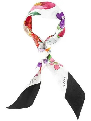 Women s Twill Floral Scarf 270192 - GUCCI - BALAAN 1