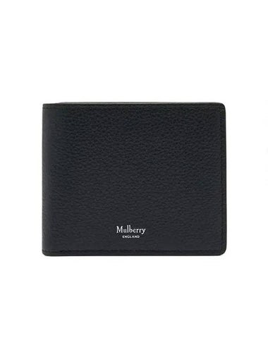 Men's Logo Printed Leather Half Wallet Black - MULBERRY - BALAAN 1