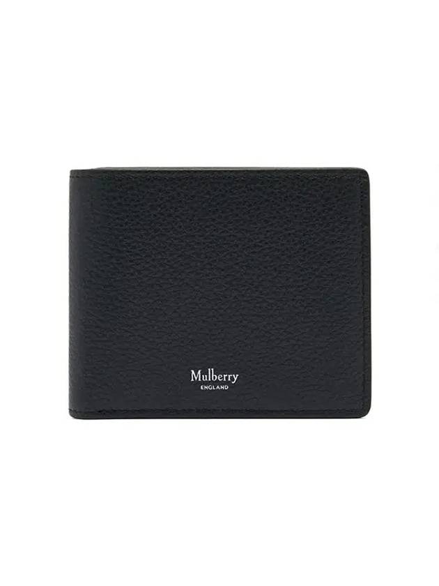 Men's Logo Printed Leather Half Wallet Black - MULBERRY - BALAAN 1