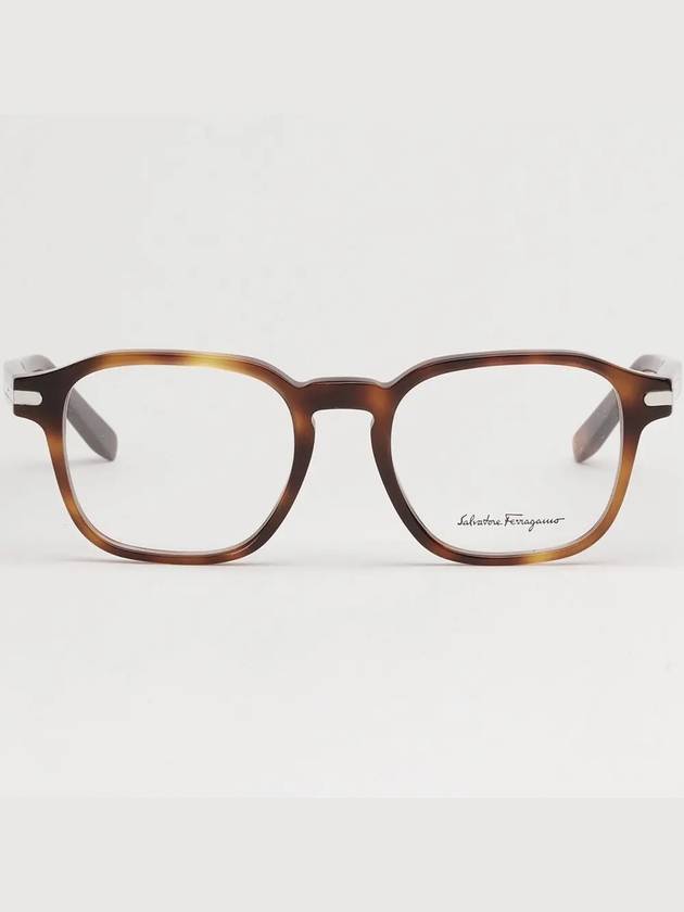 Ferragamo glasses frame SF2878 214 square horn rim Havana - SALVATORE FERRAGAMO - BALAAN 3