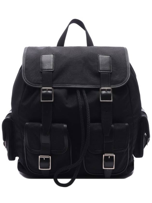 Buckle 4 Pocket Backpack Black - SAINT LAURENT - BALAAN 3