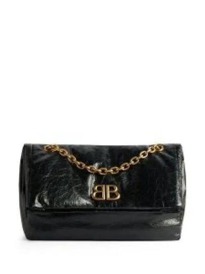 Monaco Small Chain Shoulder Bag Black - BALENCIAGA - BALAAN 2