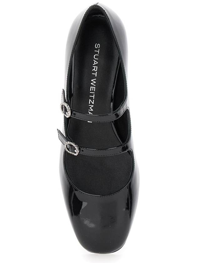 'Claris' Black Mary Jane With Rhinestones Buckles In Patent Leather Woman - STUART WEITZMAN - BALAAN 4