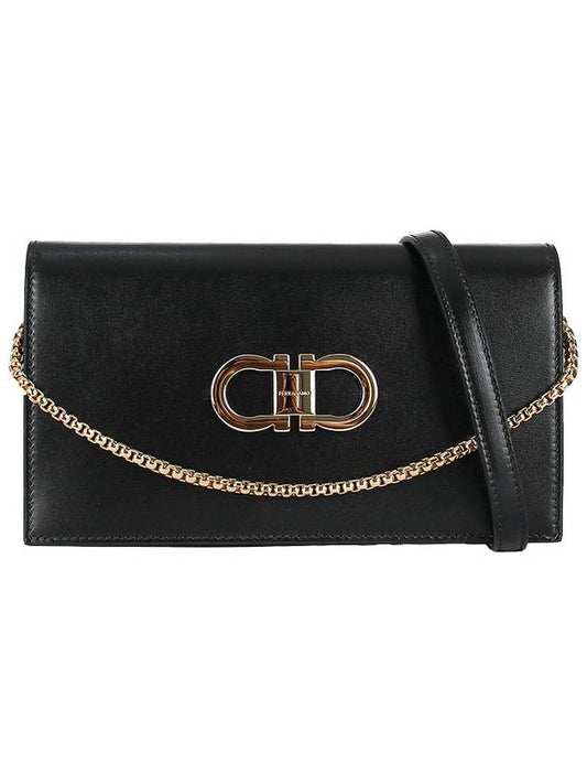 Double Gancini Mini Bag Black - SALVATORE FERRAGAMO - BALAAN 2