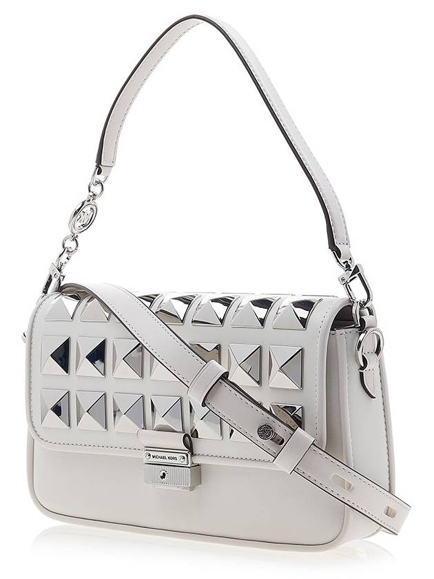 Women's Studded Leather Shoulder Bag White - MICHAEL KORS - BALAAN 3