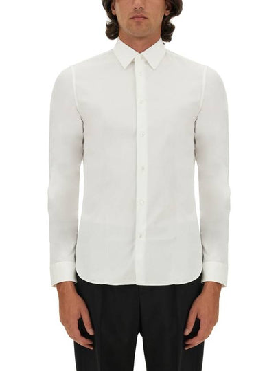 Stretch Cotton Poplin Long Sleeve Shirt White - GUCCI - BALAAN 2