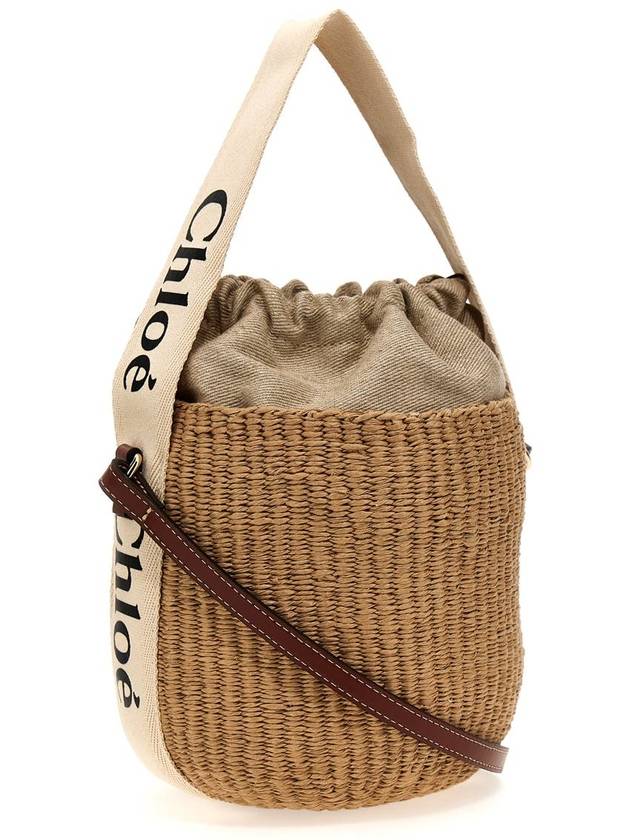 small woody logo bucket bag beige - CHLOE - BALAAN 3